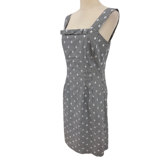 Sara Campbell Gingham Dress Eyelet Lace Sun 60s Mod Style Costal Preppy Sz 10 - Picture 4 of 9